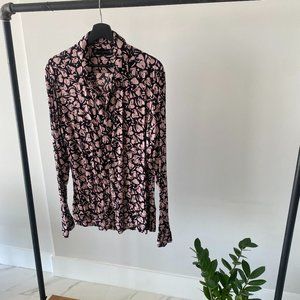 Heart Patterned Long Sleeve Shirt